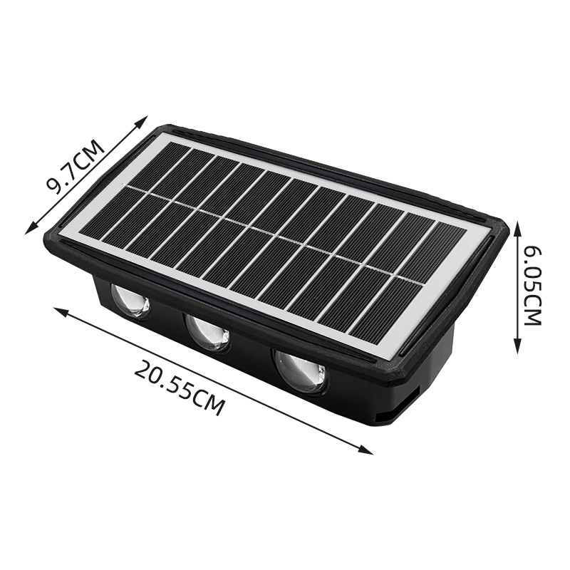 4LED 6LED Solar Waterproof Wall Lamp Stainless Steel Corridor Decorative Villa Wall Light for Courtyard Garden LED Lights