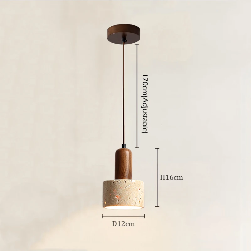 Wabi Sabi Travertine Droplight