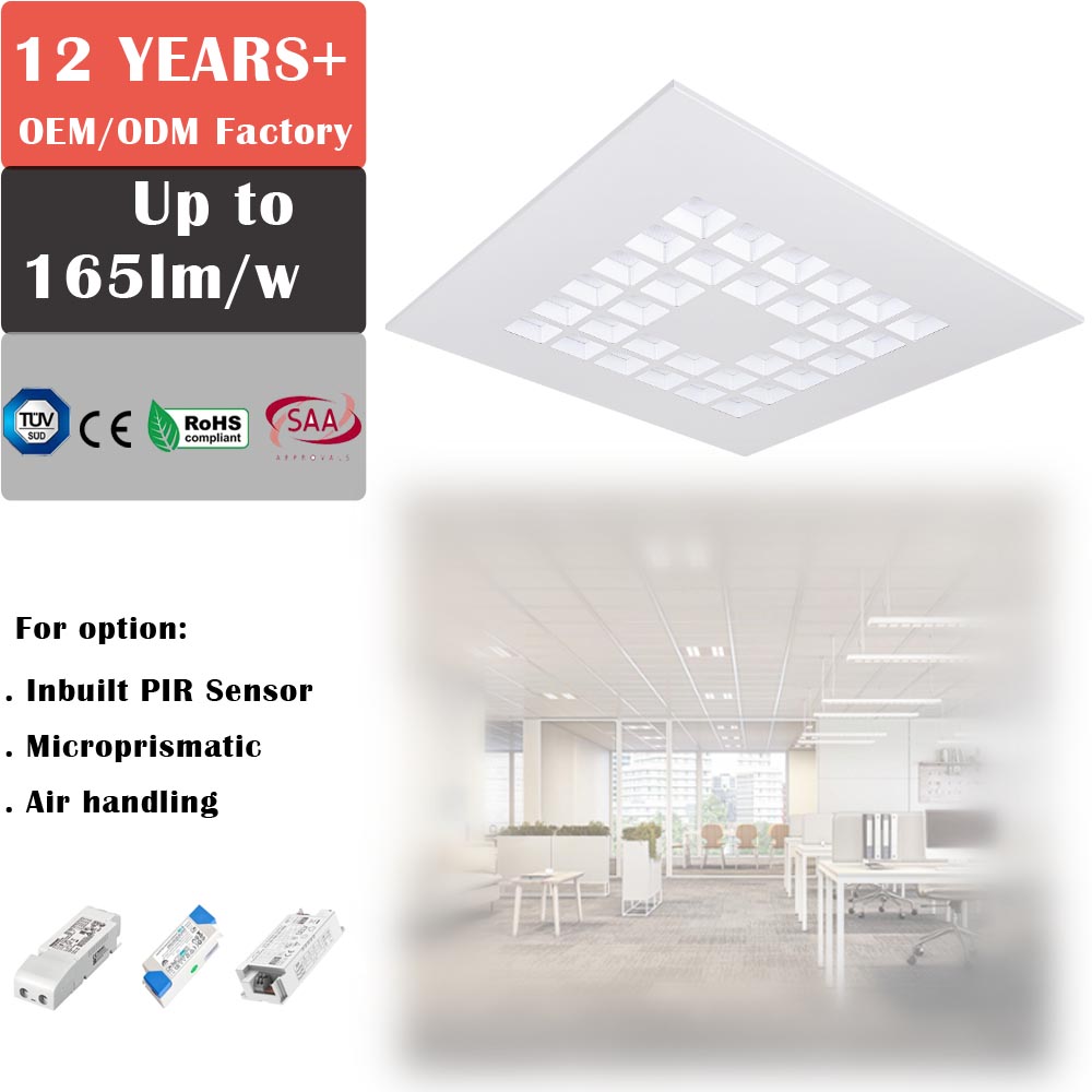 1200x300 600x600 Square Flat Backlit LED Grid Panel Light