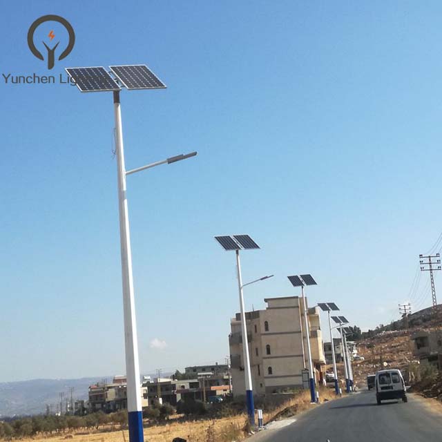 5 Meters 30W led lamp Solar Street Light with Octagonal Galvanized pole and Camera Sensor