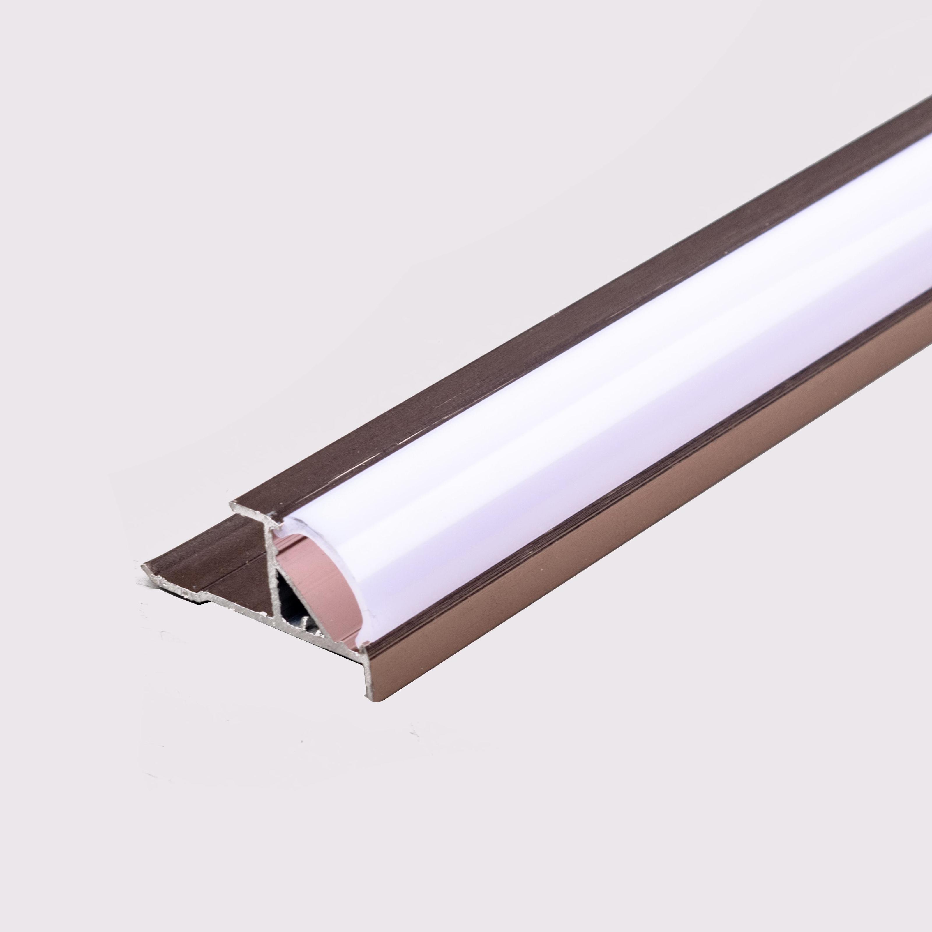 LED Aluminium Profile External Corner Bronze