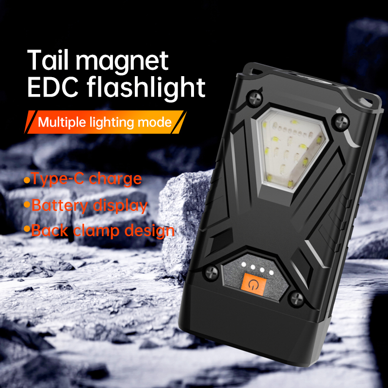 High Lumen LED Work Light Mini Pocket Flashlight USB Charging Bright Torch for Outdoor Camping Keychain EDC Custom Aluminum PC Pen Torch