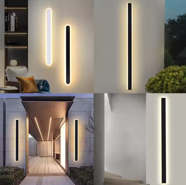 Aluminium Waterproof Wall Lamp LED Indoor Strip Light Garden Courtyard Luxury Wall Light