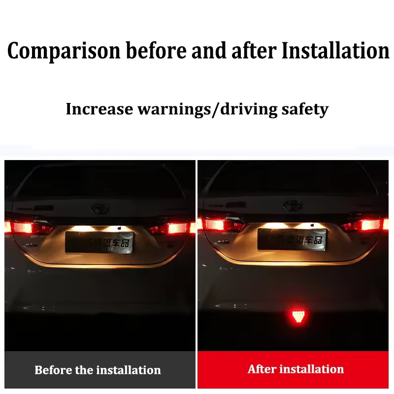Wholesale LED Automotive Universal High-brightness Brake Taillights 12V Triangle Parking Lamp Multiple Models Warning Light