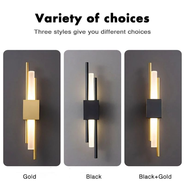 Garden Linear Long Strip Wall Light LED Wall Lamp Modern Hotel Villa Waterproof 110V 220V Black Gold Living Room