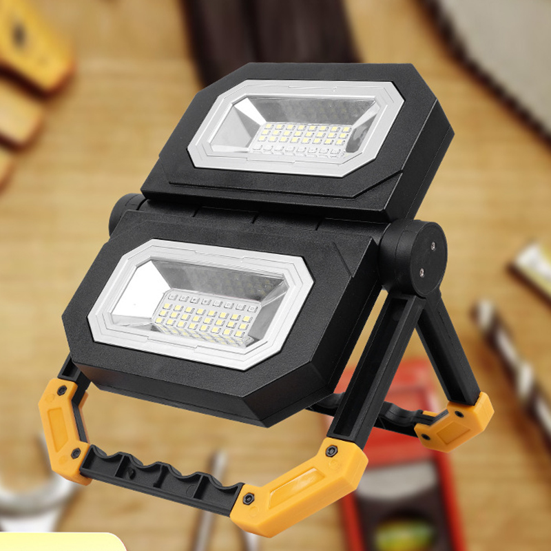 Factory Cheap Price LED Folding Work Light Outdoor Portable Camping Hand Light Emergency Charging Search Handheld Lamp