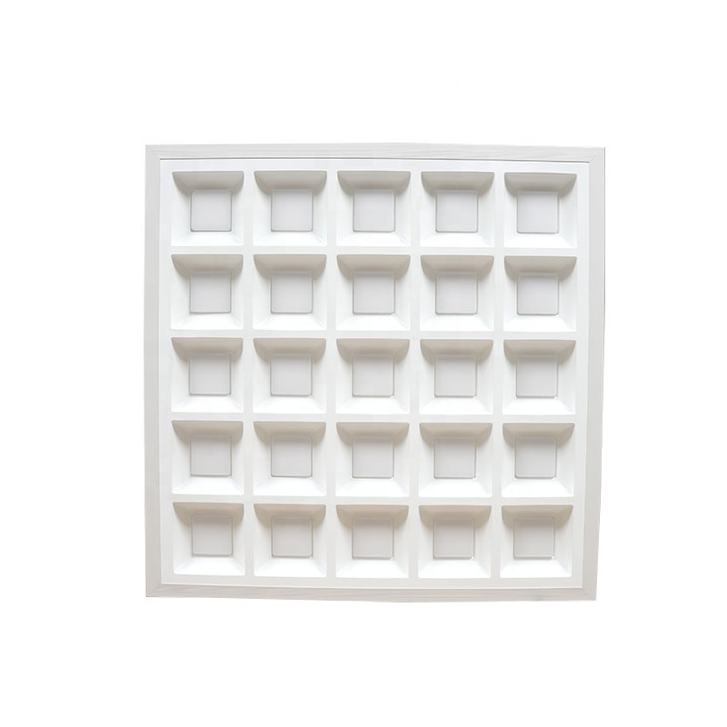 Modern 48/60/96/120W Recessed LED Panel Light 600X600 Backlit 25 Grids with SMD2835 Aluminum Body for Home Office Studio