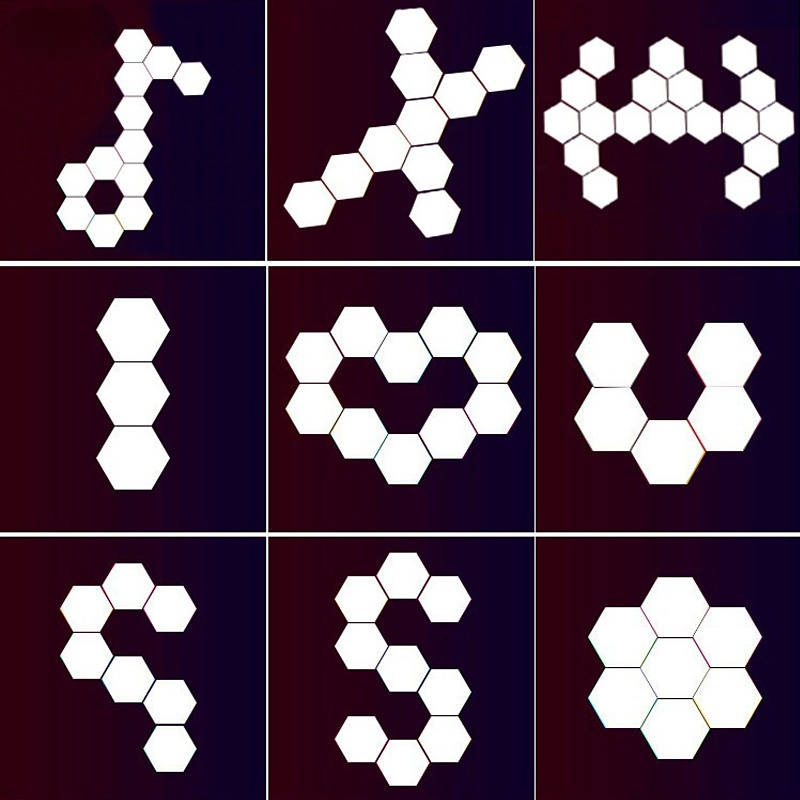 DIY Creative Geometry Assembly Touch Sensitive Modular Quantum Lamp Hexagonal Wall LED Night Light