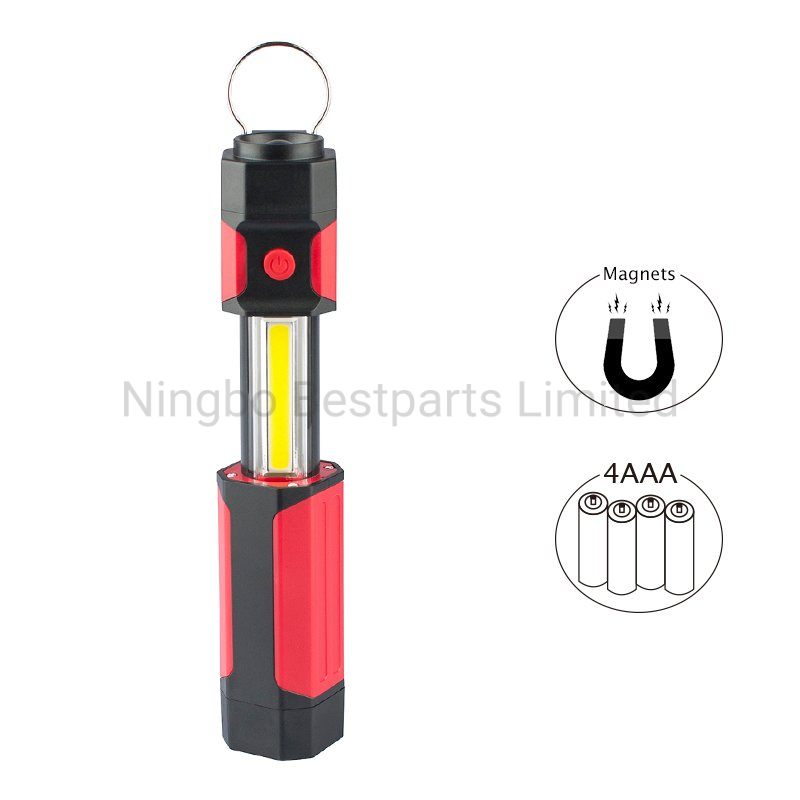 Wholesale Outdoor Car Inspection Spot Lighting Portable Emergency COB Foldable Flashing LED Lamp for Work with Hook Battery Powered LED Work Light