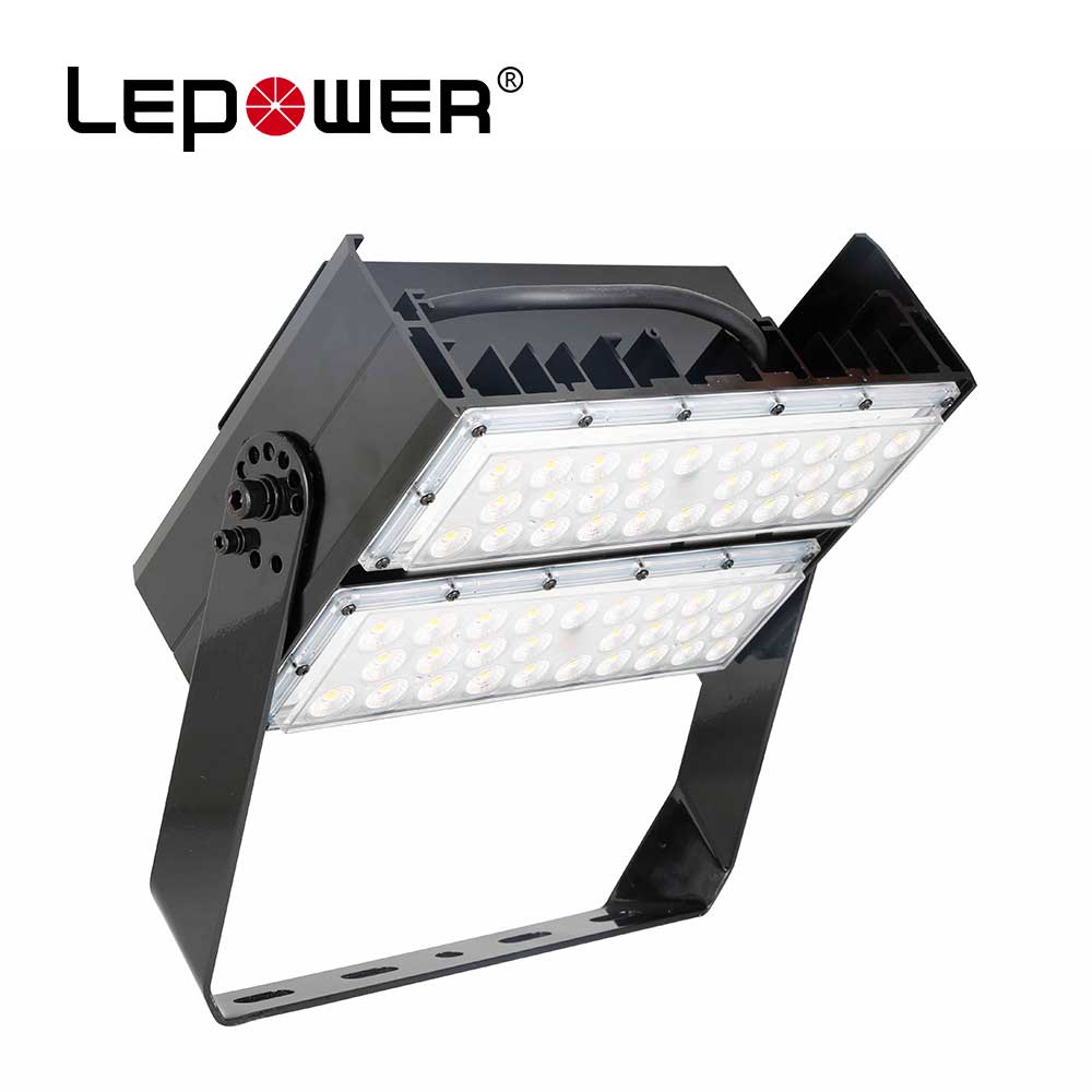 LEPOWER LED Modular Outdoor Flood Light 50W-500W IP66 Waterproof 5-Year Warranty 25/45/60/90/150 Beam Angle Factory Price Made