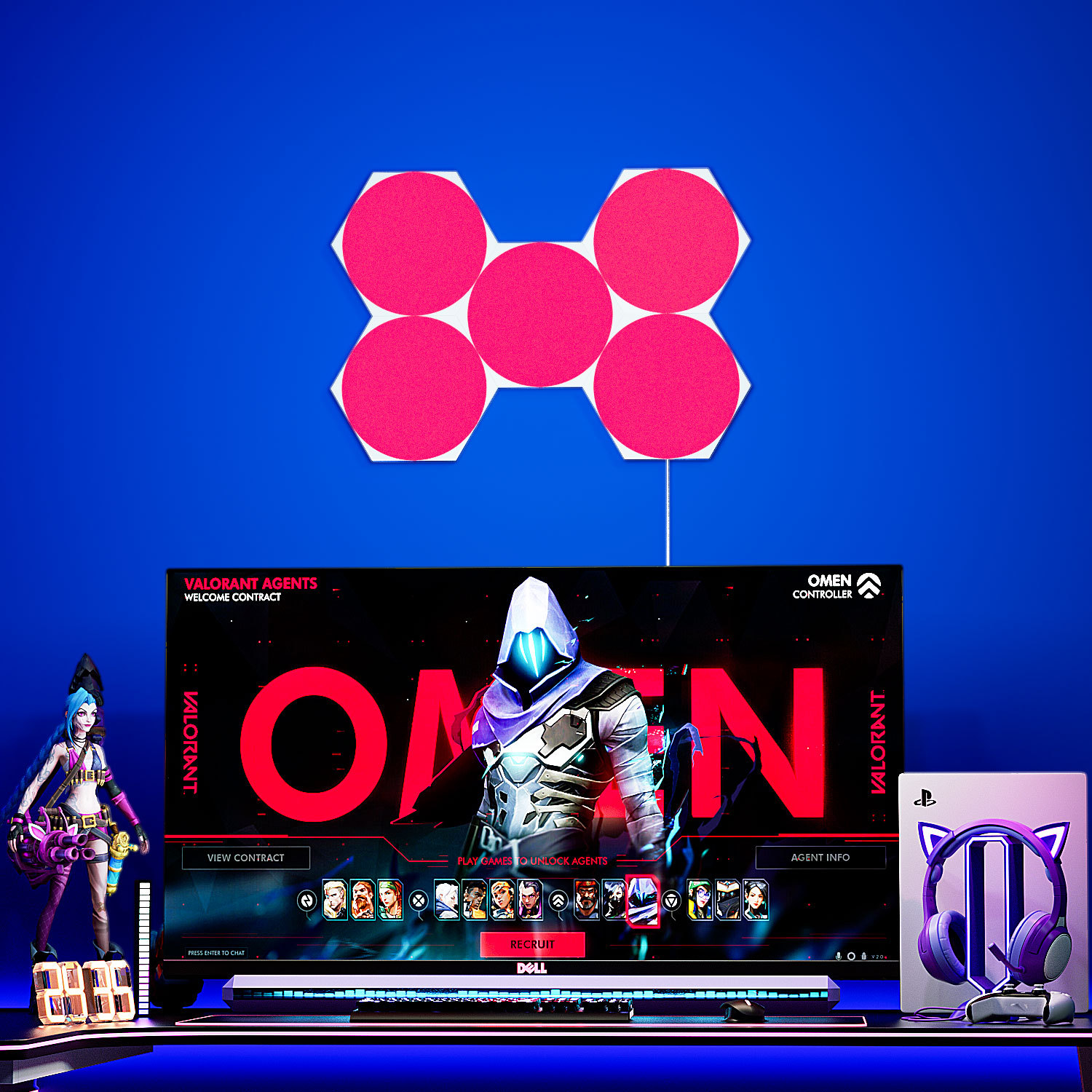 Ultra Thin Creative Smart Removable Wall Lamp Big Hexagon Honeycomb Led Light Music Rhythm Wifi Gaming Room Smart Light