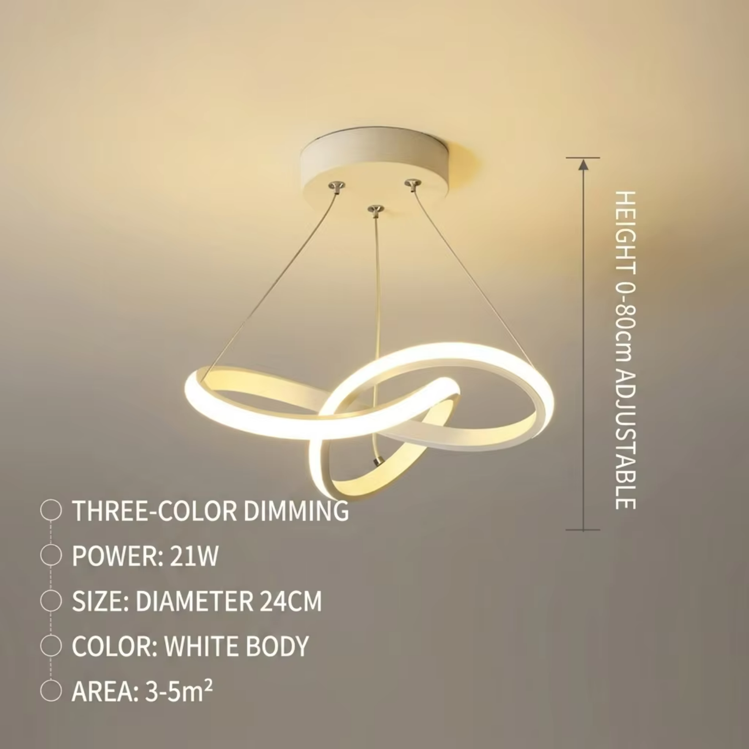 Modern Minimalist Irregular Led Pendant Lamp Creative Small Pendant Light Specifications