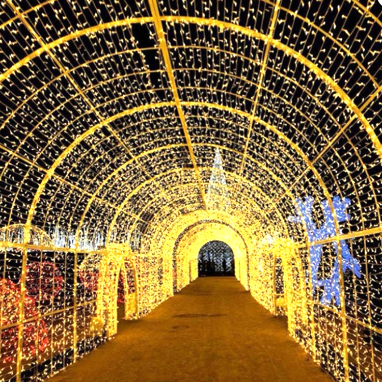 Factory Price RGB LED Light Tunnel For Wedding Christmas Halloween Festivals IP65 Motif Lights Decoration Holiday Decorations