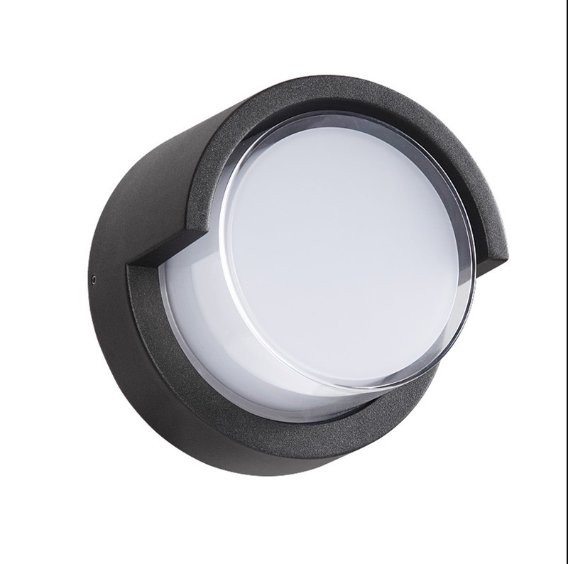 Aluminum Shell Modern Round Surface Mounted LED Wall Lighting 10W for Garden
