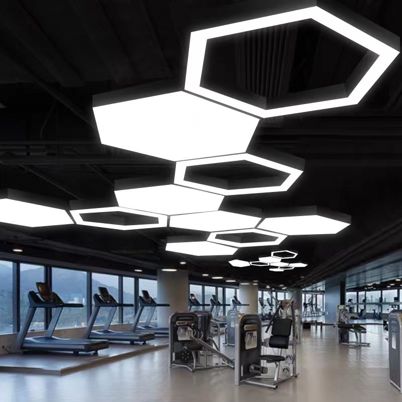 Decorative Hexagon Shape Led Profile Light RGB/RGBW Honeycomb Ceiling Light for Fitness Room, Gym