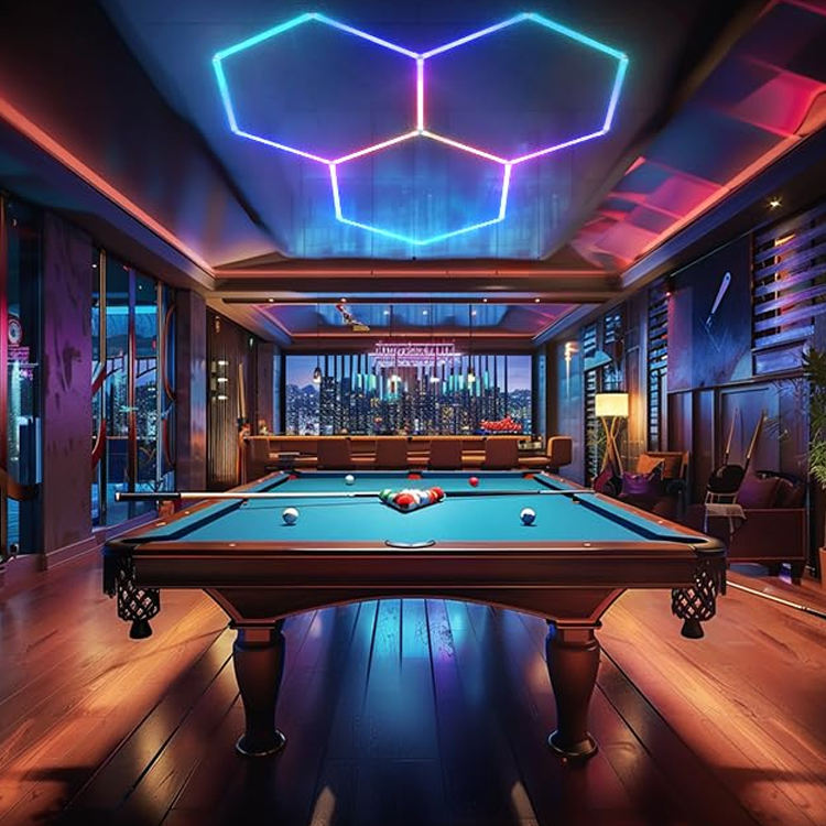 Wholesale Game Room Gym Nightclub Party Rgb Atmosphere Hexagon Disco Light Ceiling