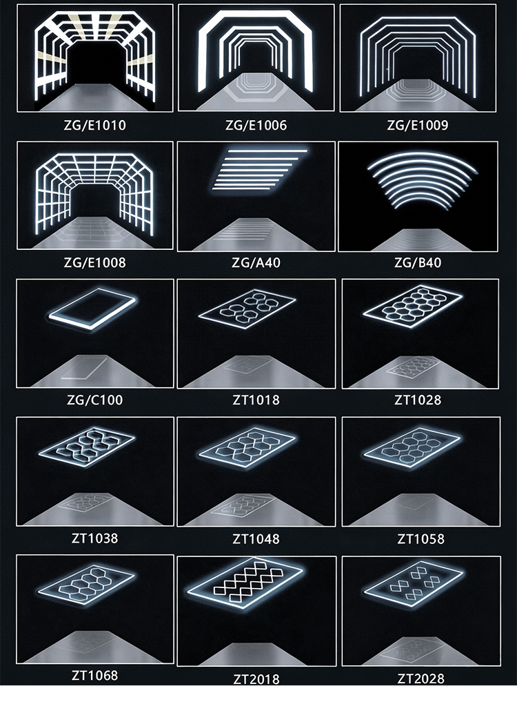 6000K IP66 Waterproof Plastic Hexagonal LED Honeycomb Ceiling Light for Garage &amp; Workshop with High Light Efficiency