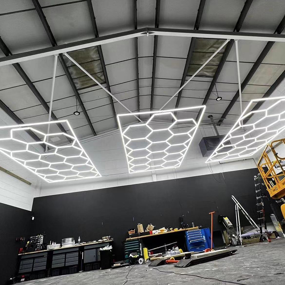 High Performance One-Step Installation Auto Detailing Shop Workshop Garage Light Octagon Hexagon LED Light