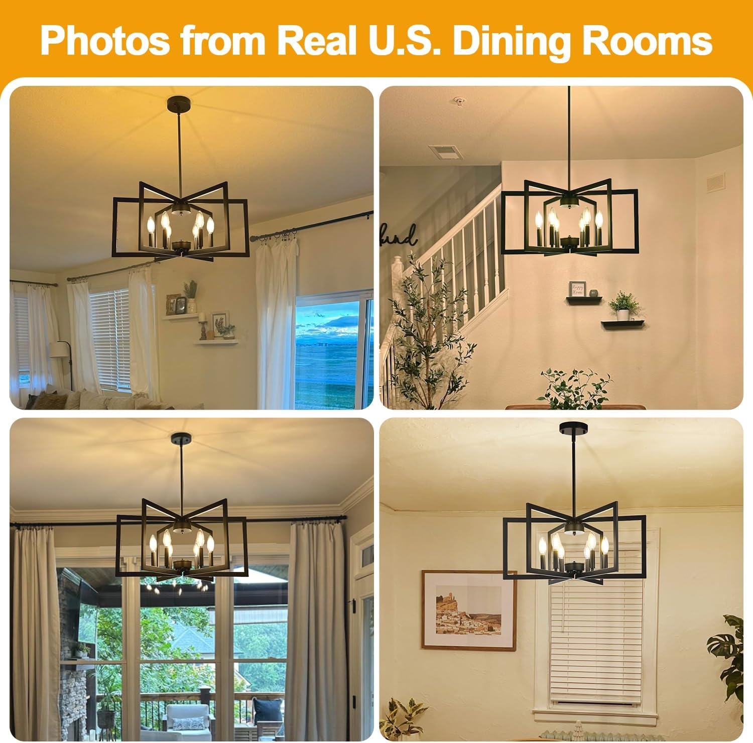 Modern Black Iron Crystal Chandelier Luxury Geometric Ceiling Light Contemporary Hanging Pendant Lamp for Living Room