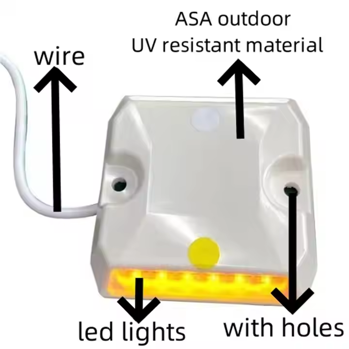 LED Tunnel Induction Light High-Brightness Plastic Active Road Stud Waterproof for Traffic Contour Marking