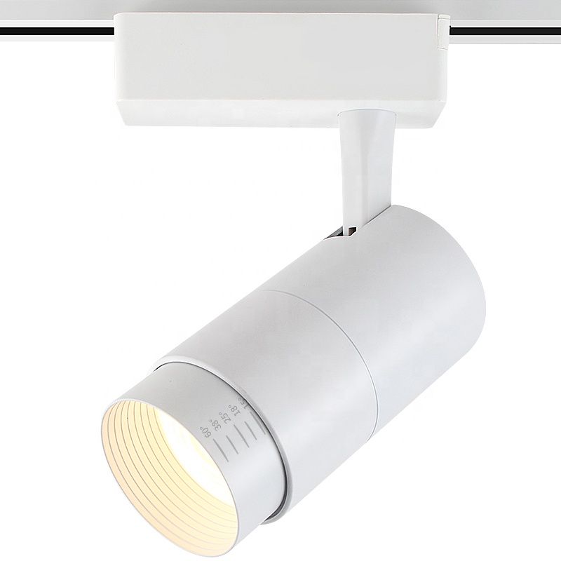 Led Ceiling Track Light Fixture 10w 20w 30w Cob Spotlight System Modern Exhibition Clothing Store Showroom Zoomable Track Light