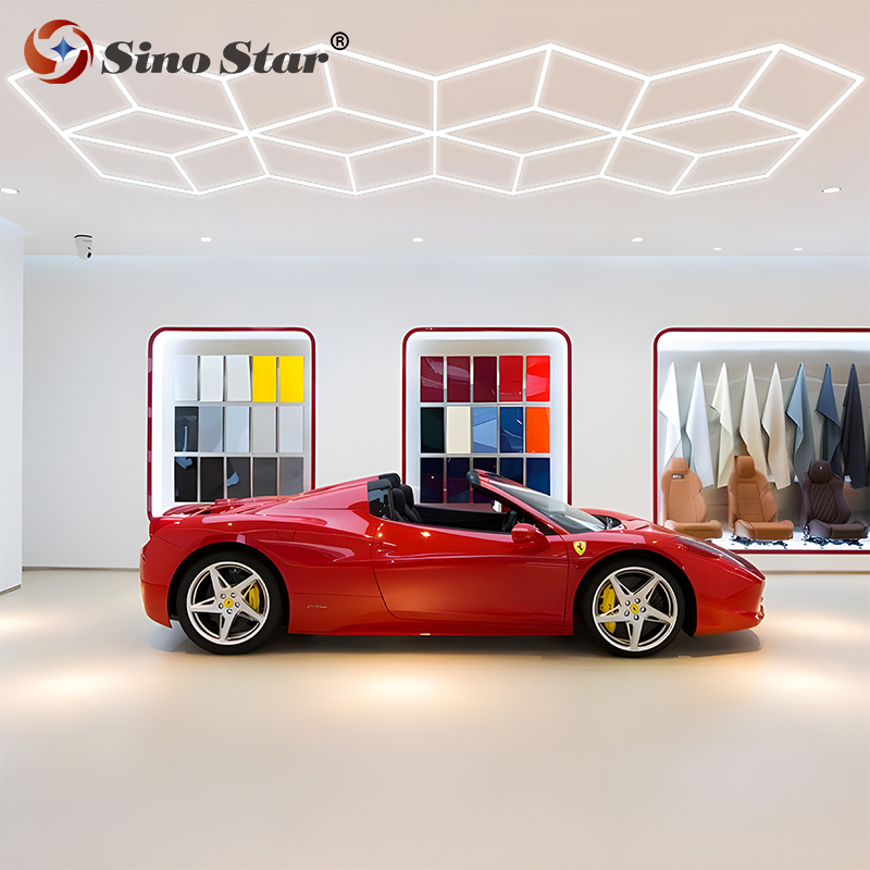 New Product Launch Hot Sale High Quality Polygonal Geometric LED Lighting Diy Assembly Booth Car Ceiling Detailing Lights Garage