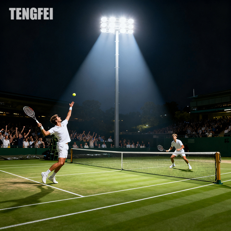 Tengfei 15~45m Octagonal Steel Pole High Mast Led Stadium Light for Large Football Field
