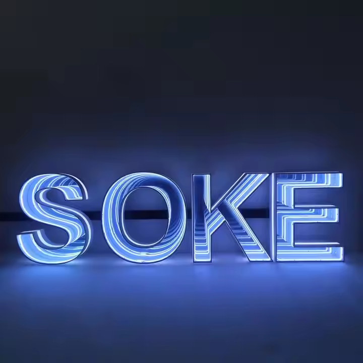 Latest 3D Octagon Infinity LED Wall Mirror Letter LED Illuminated Sign with Remote Control Mirror Tunnel Light