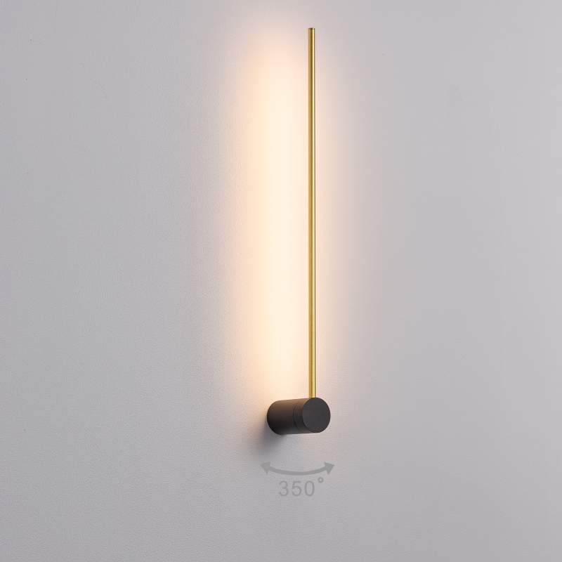 Modern Style 9W Aluminum Black LED Bedroom Bedside Wall Light For Home Office With 5-Year Warranty