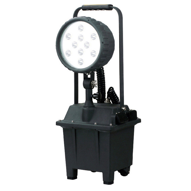 IP66 30W Rechargeable LED Mobile Spotlight Portable Work Light Explosion Proof Inspection Light with Lift