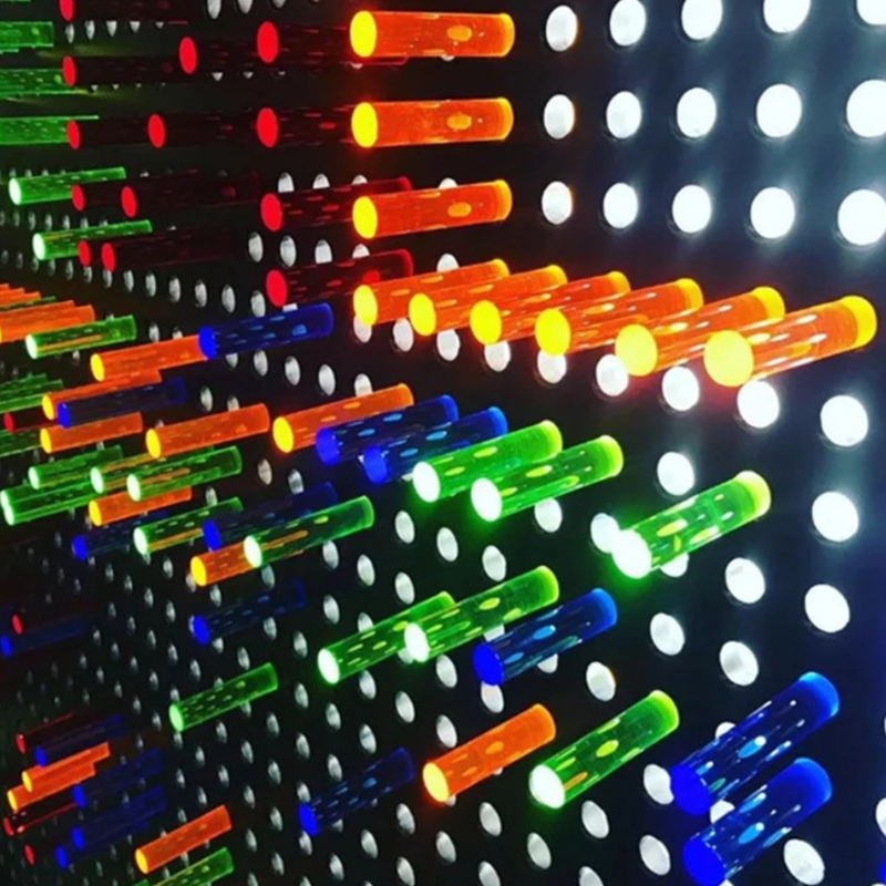 Multi Colored Reusable LED Acrylic Glow Sticks RGB Light Up Cylinder With Extruding Cutting Services For Concerts Event Supplies