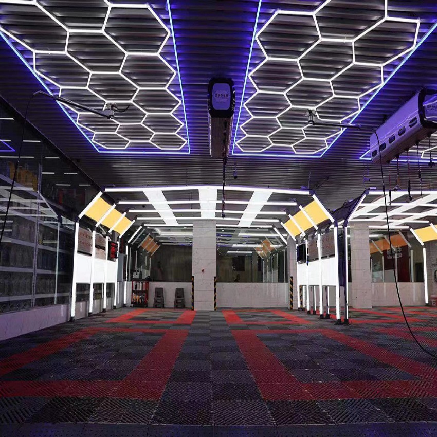 Professional Auto Car Beauty Led Hexagonal Car Detail Lights for Garage