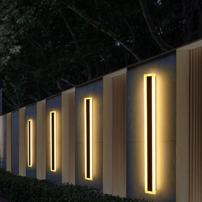 Aluminium Waterproof Wall Lamp LED Indoor Strip Light Garden Courtyard Luxury Wall Light