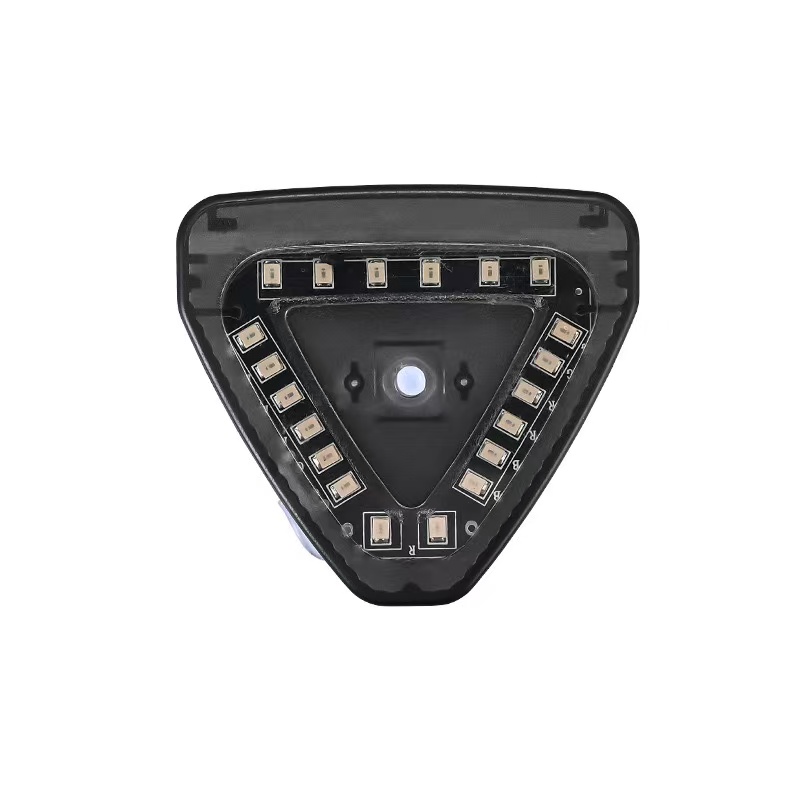 Motorcycle Truck Brake Tail Light Waterproof Flashing Lights 12V Triangle Solar Car Strobe Warning Light