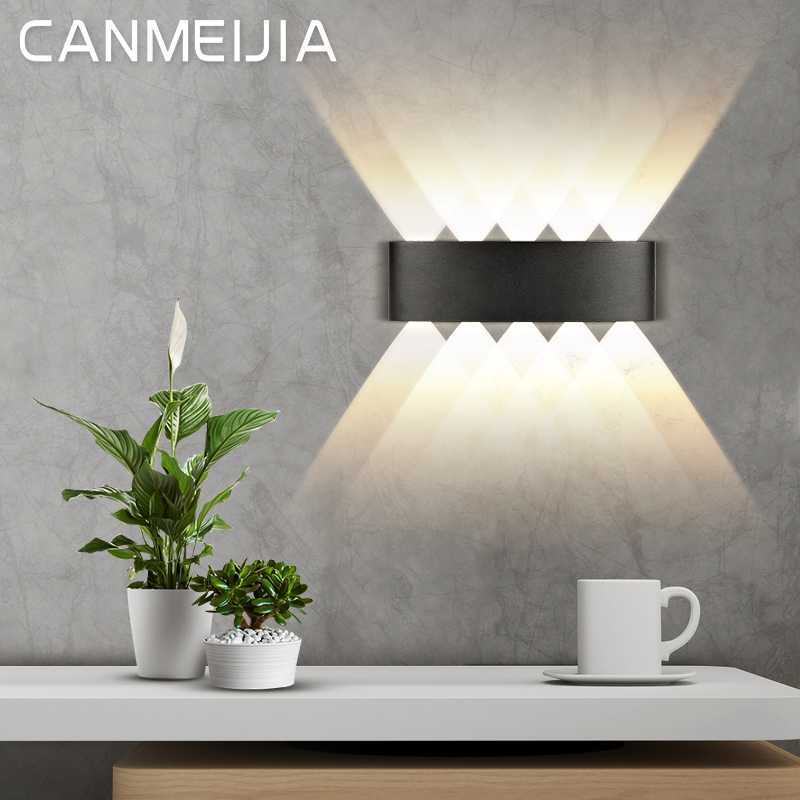 Modern Indoor Wall Lights for Home Surface Mounted Black Walllighting Interior Plastic Led Lights /Led Wall Light