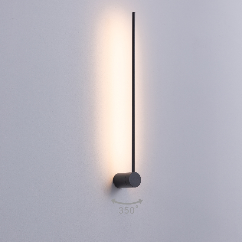 Modern Style 9W Aluminum Black LED Bedroom Bedside Wall Light For Home Office With 5-Year Warranty