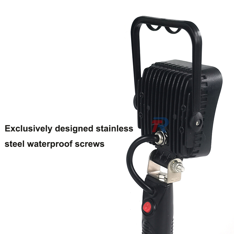 Handheld 15W LED Work Light Built-in 2200mAh Battery Rechargeable Square Design Spot/Flood Beams for Outdoor Emergency Use