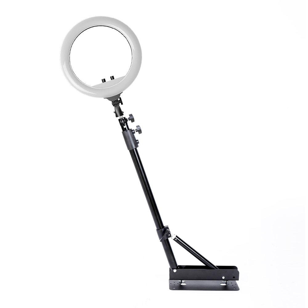 Wall Mounted Ceiling 18in LED Ring Light With Triangle Base for Beauty Salon Barber Makeup Photographic Lighting Softbox Studio