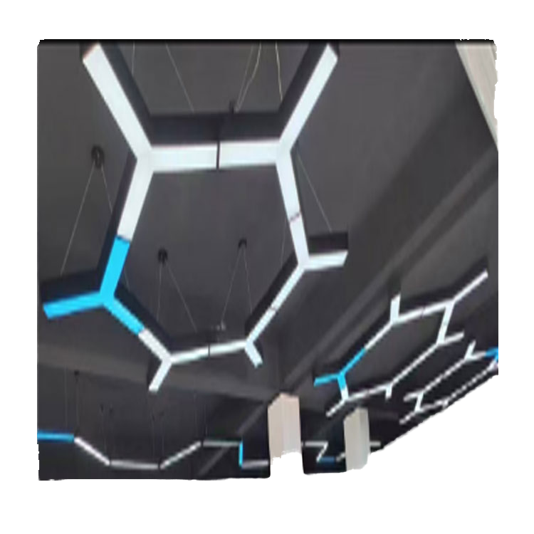 Honeycomb Lamp for Home Gym Equipment Lighting Hexagonal Decorative Gym Light 36W LED Black and White
