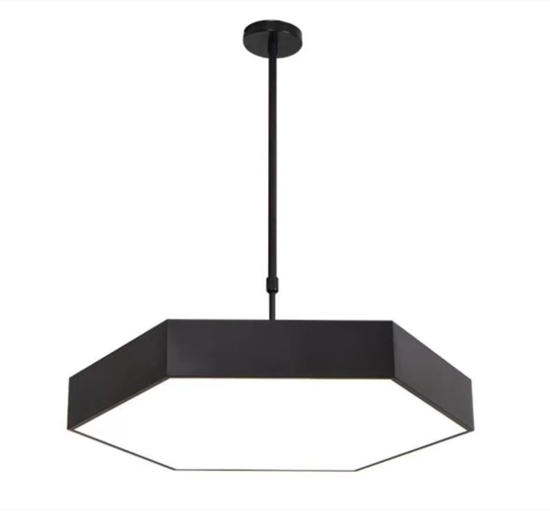 LED Light Creative Hexagonal Geometric Shaped Ceiling Lamp Kindergarten Office Supermarket Chandelier Light