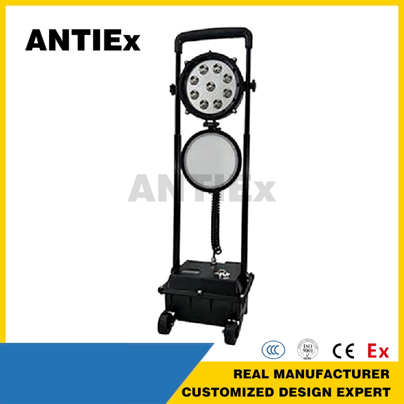 IP65 30W Explosion-Proof Rechargeable LED Portable Work Light Inspection Light with Lift Explosion Proof Flashlight 4000 Lumens