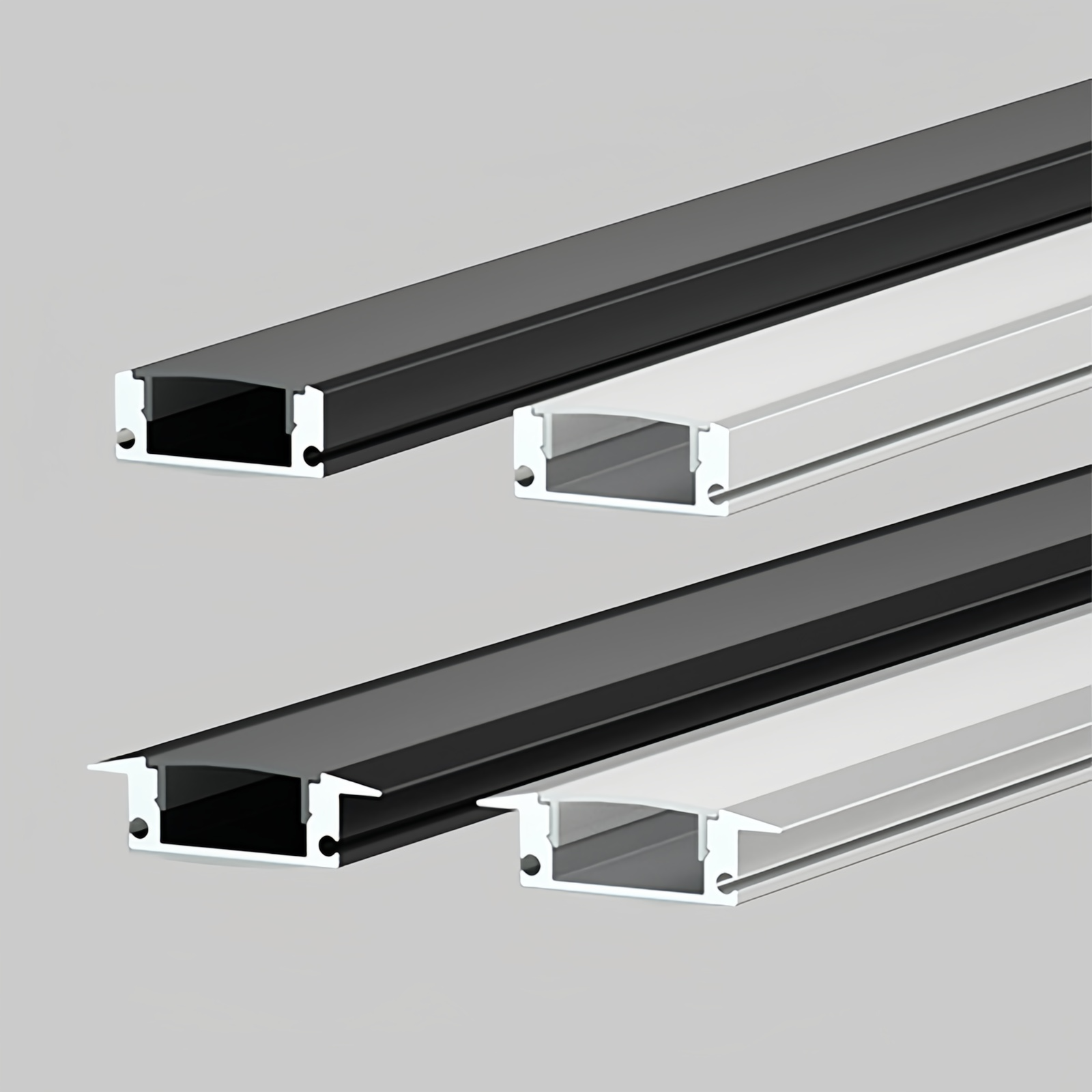 17*7mm Anodizing LED Aluminum Profile Linear Light Square Aluminum Alloy 6000K Daylight Alert Ceiling Light 6000 Series Ra80