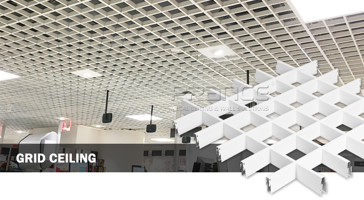 Shopping Mall Aluminum Grid Ceiling Suspended Ceiling