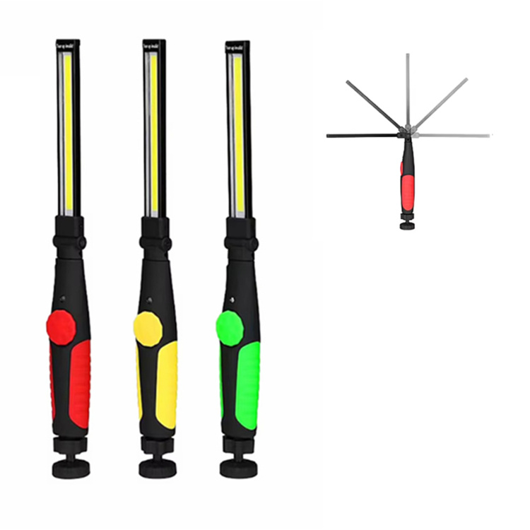 Handheld Portable COB Work Lamps Magnetic Base Dimmable LED Rechargeable Road Workshops Flashlight Car Repair Light