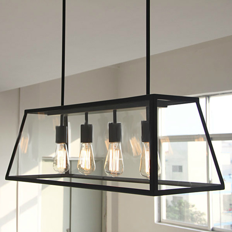 Minimalist Design Vintage Style Wrought Iron Chandelier Pendant Lights for Living Room