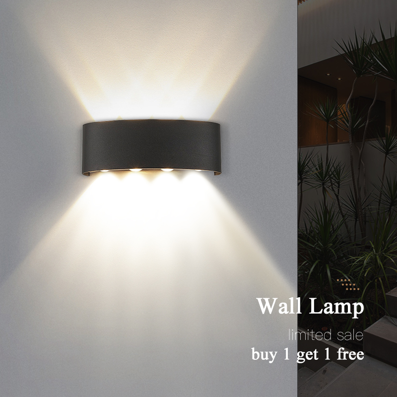 Modern Indoor Wall Lights for Home Surface Mounted Black Walllighting Interior Plastic Led Lights /Led Wall Light