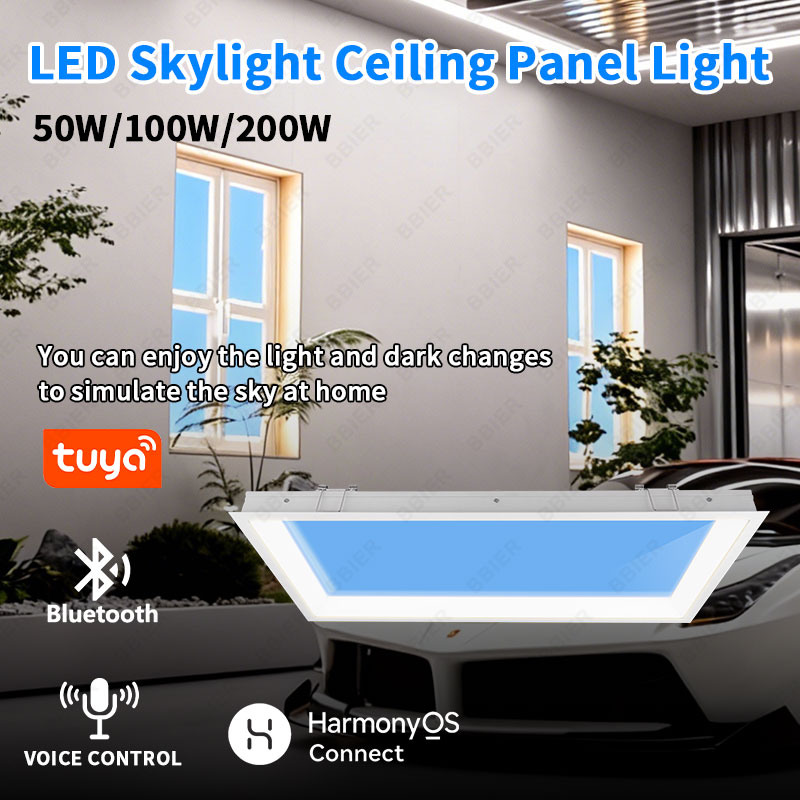 LED Blue Sky Ceiling Light Panel Artificial Skylight Fixture With Natural Lighting Effect For Residential And Office Use