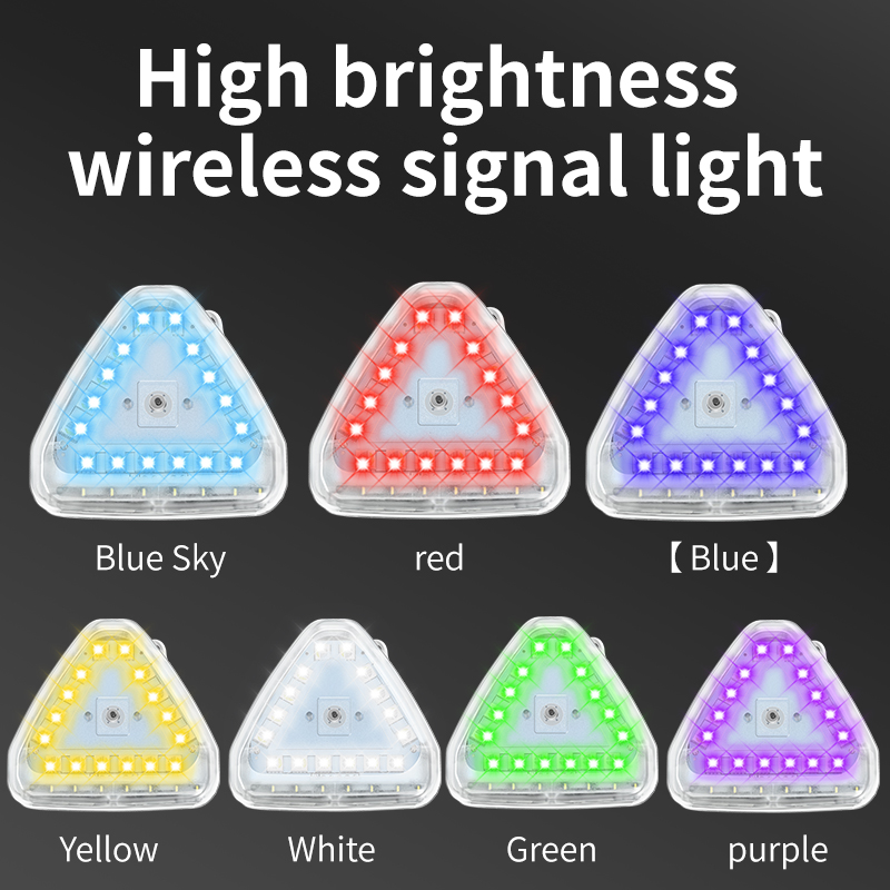 RGB Triangle LED Aircraft Strobe Light Wireless Remote Control Flashing Signal Light Anti-Collision Motorcycle Bike Warning Lamp