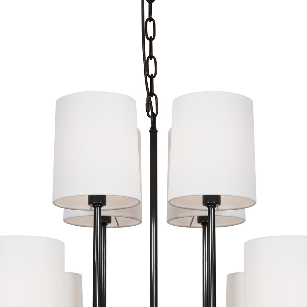 Factory price Nordic Unique Geometric Metal Ceiling Lamp Modern Brass fabric Pendant Light for Living Room Dining Room Bathroom