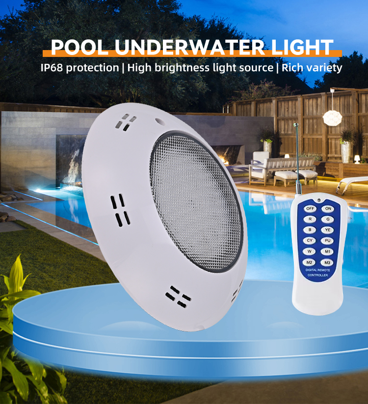 IP68 Waterproof LED RGB Pool Lights New Honeycomb Anti-Glare Thick ABS Wall Mounted Cover LED Pool Lights